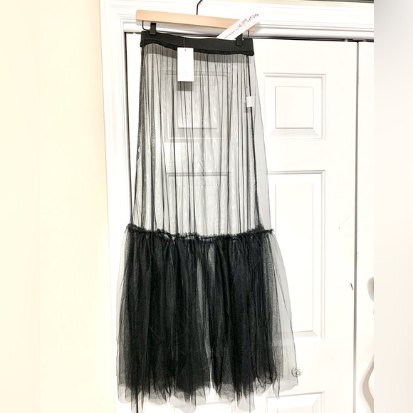 Dolls Kill NEW Sheer Tulle Tiered Maxi Skirt Large - Picture 1 of 7